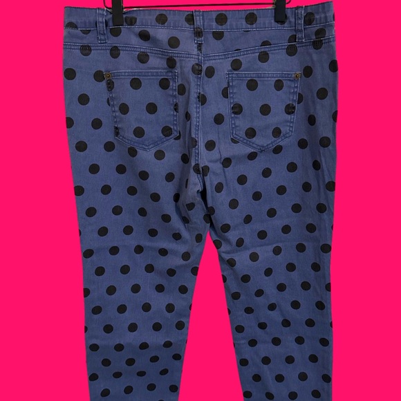 XL Modcloth Polka Dot Cropped Jeans - Picture 2 of 3